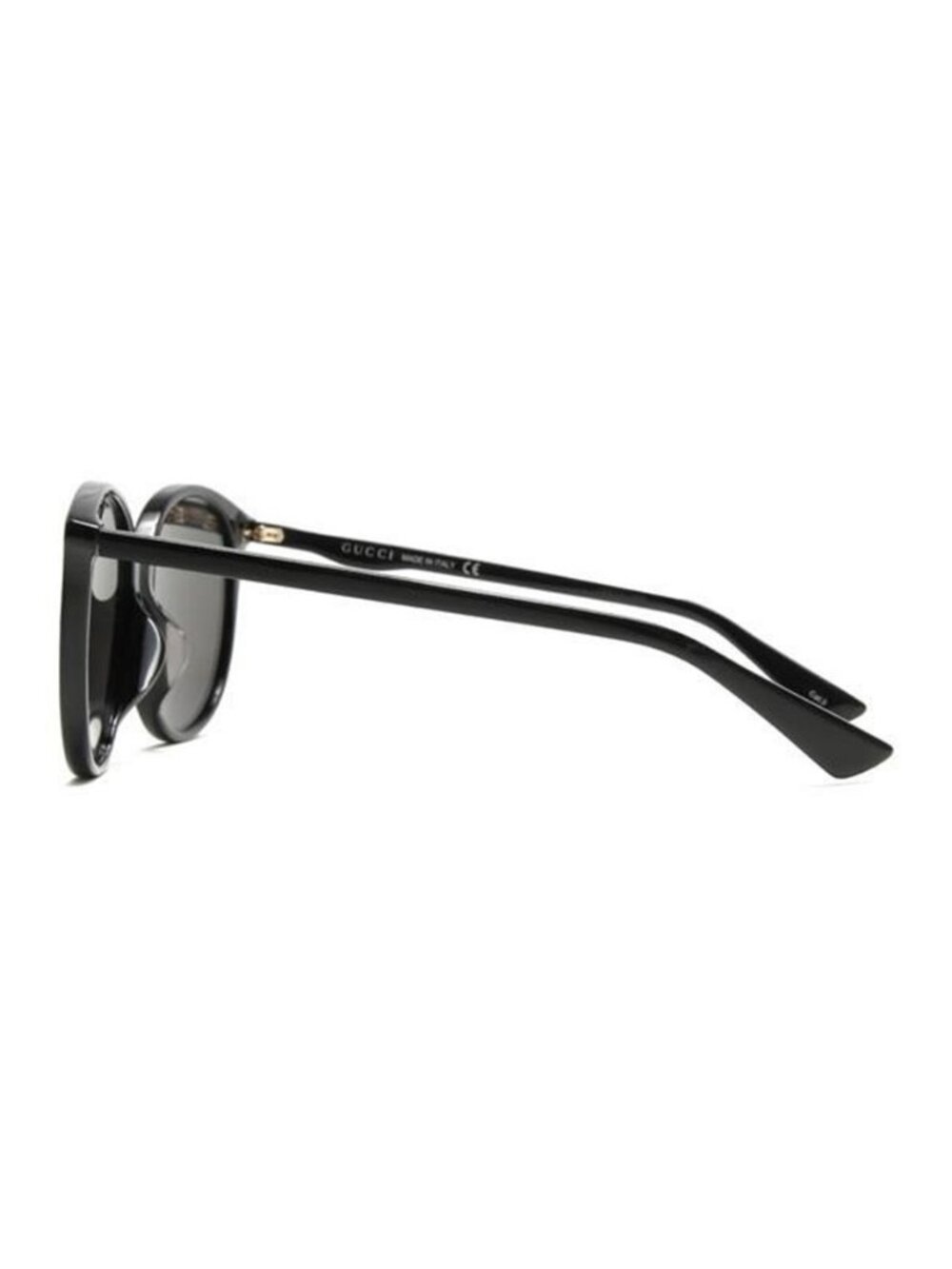 GUCCI WOMENS ROUND SHINY BLACK SUNGLASSES GG0261SA-30002353-001 - Picture 6 of 8